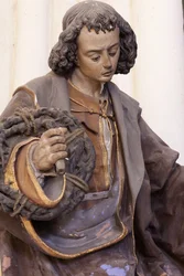 Sankt Johannes Evangelisten (malet gips)