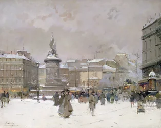 Place de Clichy (olie på panel)