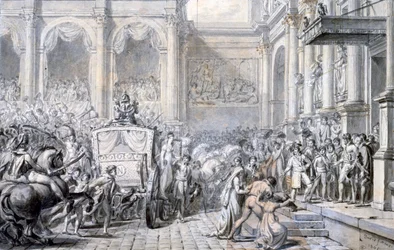 Ankomst til Rådhuset, 1805.