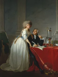 Portræt af den franske kemiker Antoine Laurent Lavoisier med kone
