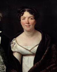 Portræt af Madame Mongez (1775-1855), hustru til arkæolog Mongez Detail. Maleri af Jacques Louis David (1748-1825)