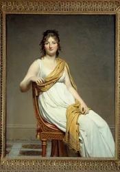 Portræt af Madame Raymond Verninac (1780-1827) Søster til Eugene Delacroix Maleri af Jacques Louis David (1748-1825) 1799 Søn. 1,45 x 1,12 m. Musee du Louvre, Paris - Portræt af Madame Raymond de Verninac (1780-1827), søster til Eugene Delacroix. Paintin