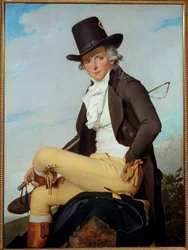 Portræt af Pierre Seriziat (1757-1847) smuk bror til kunstneren Maleri af Jacques Louis David (1748-1825) 1795, olie på træ, Dim. 1,29x0,95 m - Portræt af Pierre Seriziat (1757-1847), kunstnerens svoger. Maleri af Jacques Louis David (