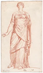 Statue af Flora set forfra, i Palazzo Giustiniani, Rom
