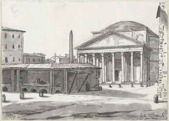 Pantheon set fra Piazzaen