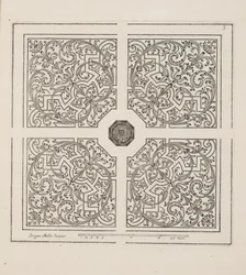 Design for Parterre, fra Theatre des Plans et Jardinages, pub.1652 (gravering)