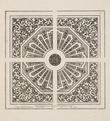Design for Parterre, fra Theatre des Plans et Jardinages, pub.1652 (gravering)