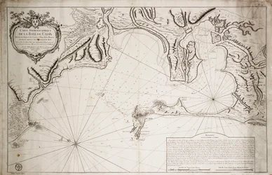 Hydrografisk kort over Cadiz-bugten