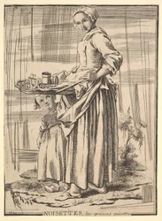 Omvendt kopi af Noisettes Nøddeknækkere, fra Les Cris de Paris The Cries of Paris, 1700-tallet.