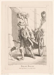 Gadehandler med koste Balais Balais (titel på objekt) Cris de Paris (serietitel) Street Vendors of Paris (serietitel)