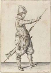 Elegant klædt soldat, der tæmmer sit æg