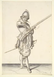 Soldat forbereder sig på at affyre en kalver