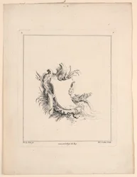 Escutcheon, fra "Recueil Nouveau de Differens Cartouche"