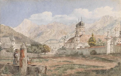 Udsigt over Stams Abbey i Tyrol