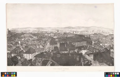 Panorama over Wien mod vest, fra Peterskirken
