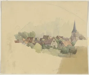 Landsby med kirke
