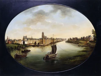 Udsigt over Frankfurt; Udsigt over Frankfurt, ca. 1810-18