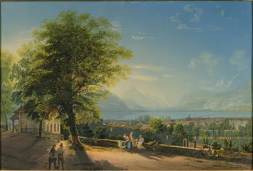Vevey fra terrassen på Saint-Martin