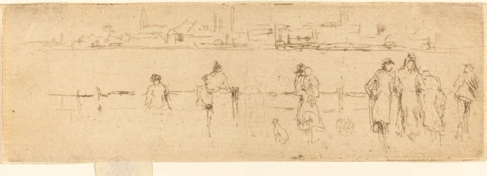 En skitse på dæmningen, ca. 18841886.
