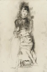 Agnes, ca. 1873-75 (drypont på papir)