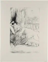 Ved balkonen, 1896