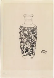 Cylindrisk vase med tyk hals, 1876.