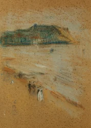 Figurer på en strand nær klipper, ca. 1870-74
