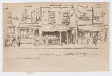 Fish Shop, Chelsea, ca. 1884-86 (radering; blæk på papir)