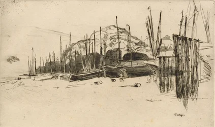 Fiskerbåde, Hastings, 1877.