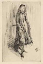 Florence Leyland, ca. 1873 (koldnål; blæk på papir)