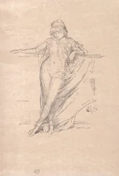 Lille draperet figur, lænet, 1894.