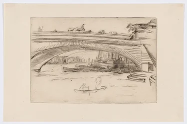 London Bridge, ca. 1875 (koldnål; blæk på papir)