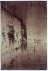 Nocturne: Palaces, 1879-80 (ætsning og tørnål på antikt lagt papir)