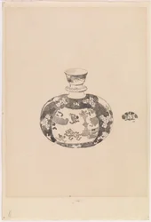 Oviform ingefærkrukke med klokkeformet låg, 1878.