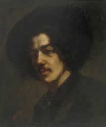 Portræt af Whistler med en hat, 1857-1859.