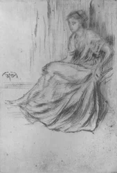 Siddende pige, c1869, 1904