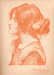 Skitse af en kvinde c1885, 1896
