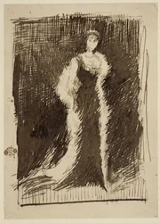 Studie til Arrangement i sort: Lady Meux, 1881