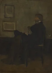 Studie til Arrangement i gråt og sort, nr. 2: portræt af Thomas Carlyle, 1872-73