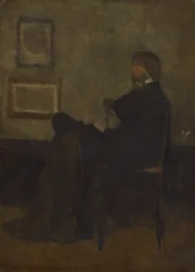 Studie til Arrangement i gråt og sort, nr. 2: Thomas Carlyle, 1872-73