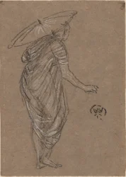 Kvinde med parasol, 1870-1873.