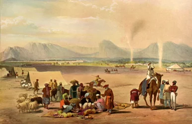 Byen Kandahar ser fra syd mod Baba Wali-bjerget, c1840, 1901.