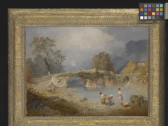 Klargøring til fint vejr, Beddgelert, North Wales (olie på lærred)