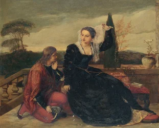 Olivia og Viola (olie på panel)