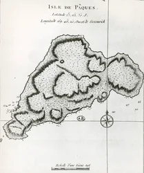 Påskeøen fra Travel Atlas af James Cook