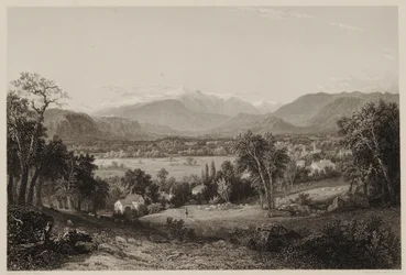 Mount Washington fra Valley of Conway, efter John F. Kensett, graveret af James Smillie, trykt af J. Dalton