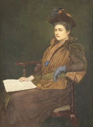 Miss Agnes Ashbee, 1890 (wc & gouache på papir)