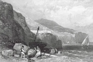 Vico, Napolibugten, Italien (kobberstik)
