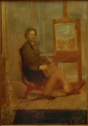 Ensor ved sit staffeli