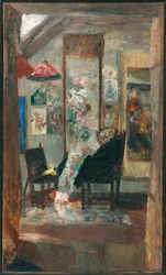Skeleton ser på kinoserier, 1885.